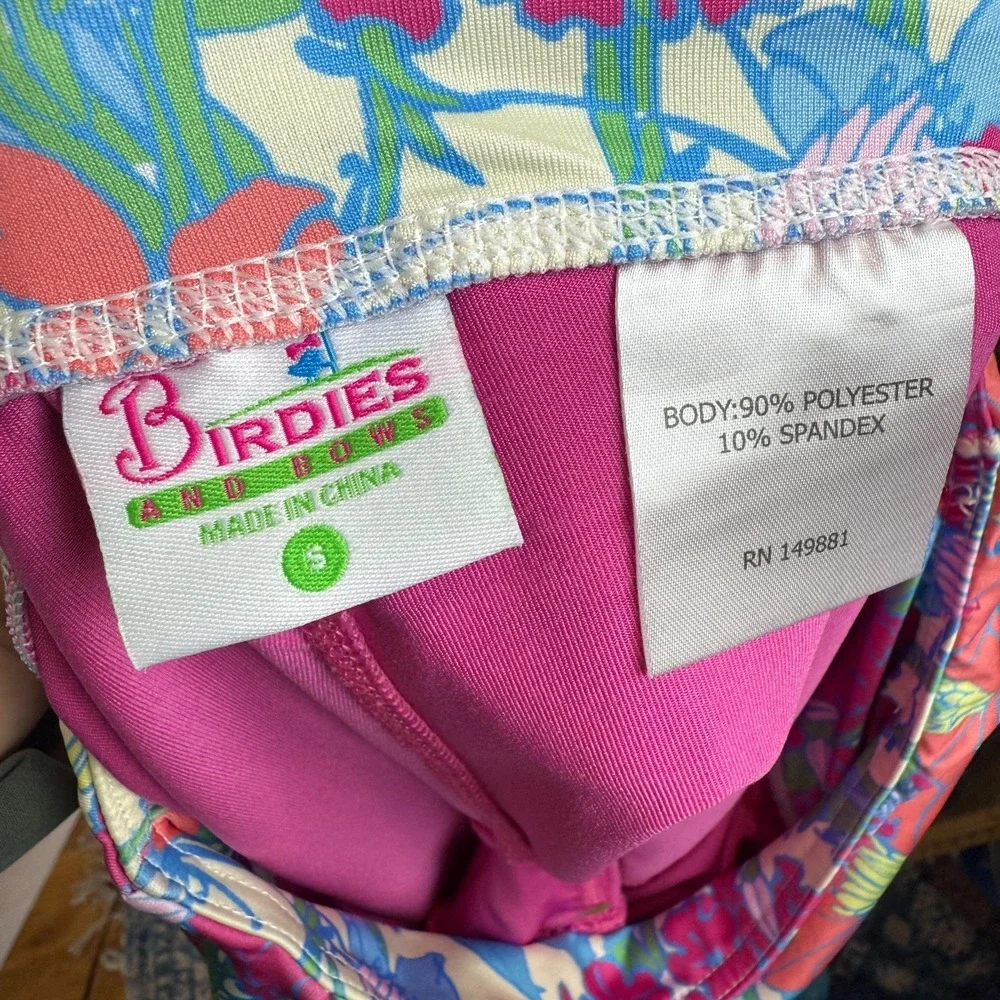 Birdies And Bows Athletic Skort Women S Multi Floral Performance Pickleball Golf